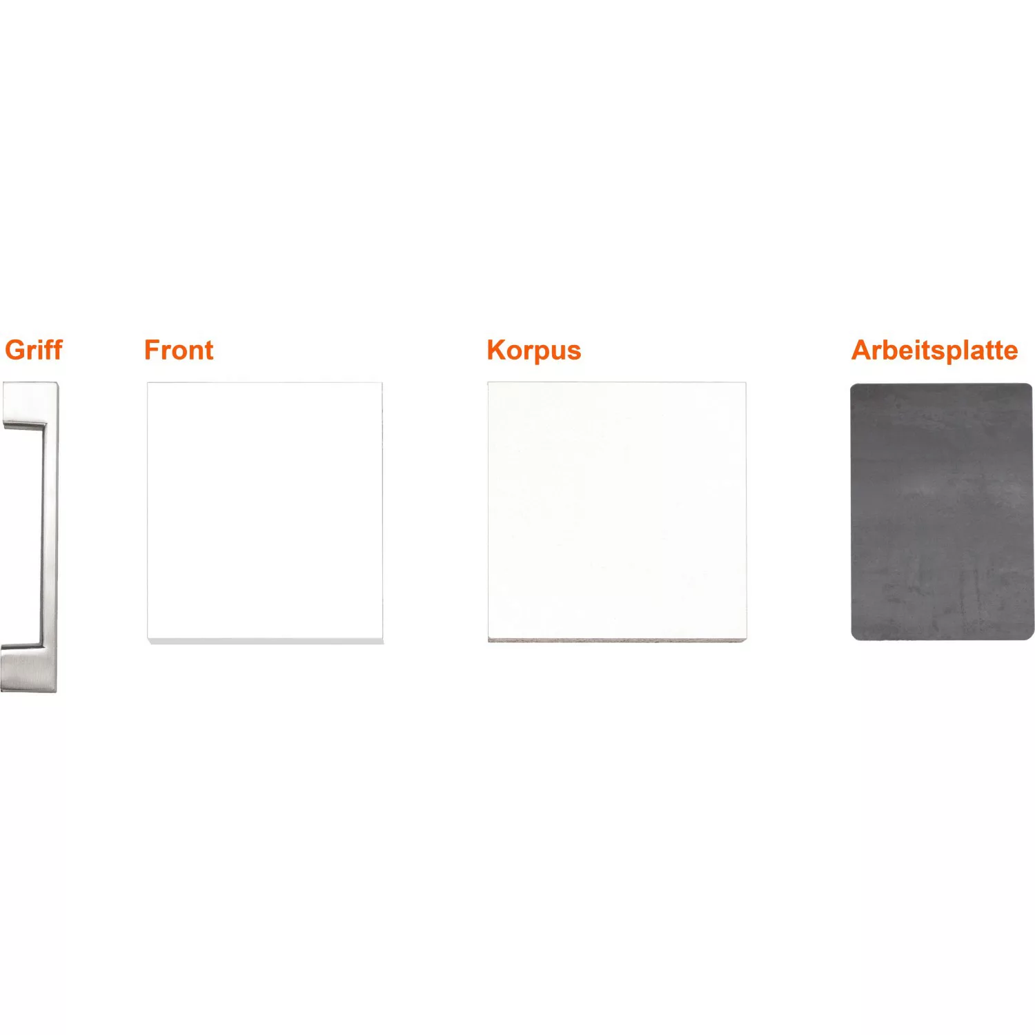 Flex-Well Exclusiv Musterpaket Küchenzeile Joelina Weiß-Weiß günstig online kaufen