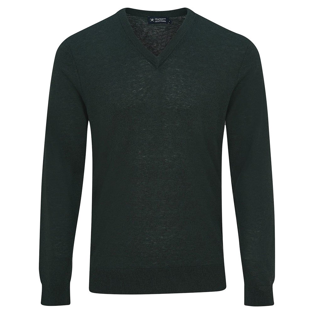 Hackett Wool Silk Cash V-ausschnitt Sweater 2XL Forest Green günstig online kaufen