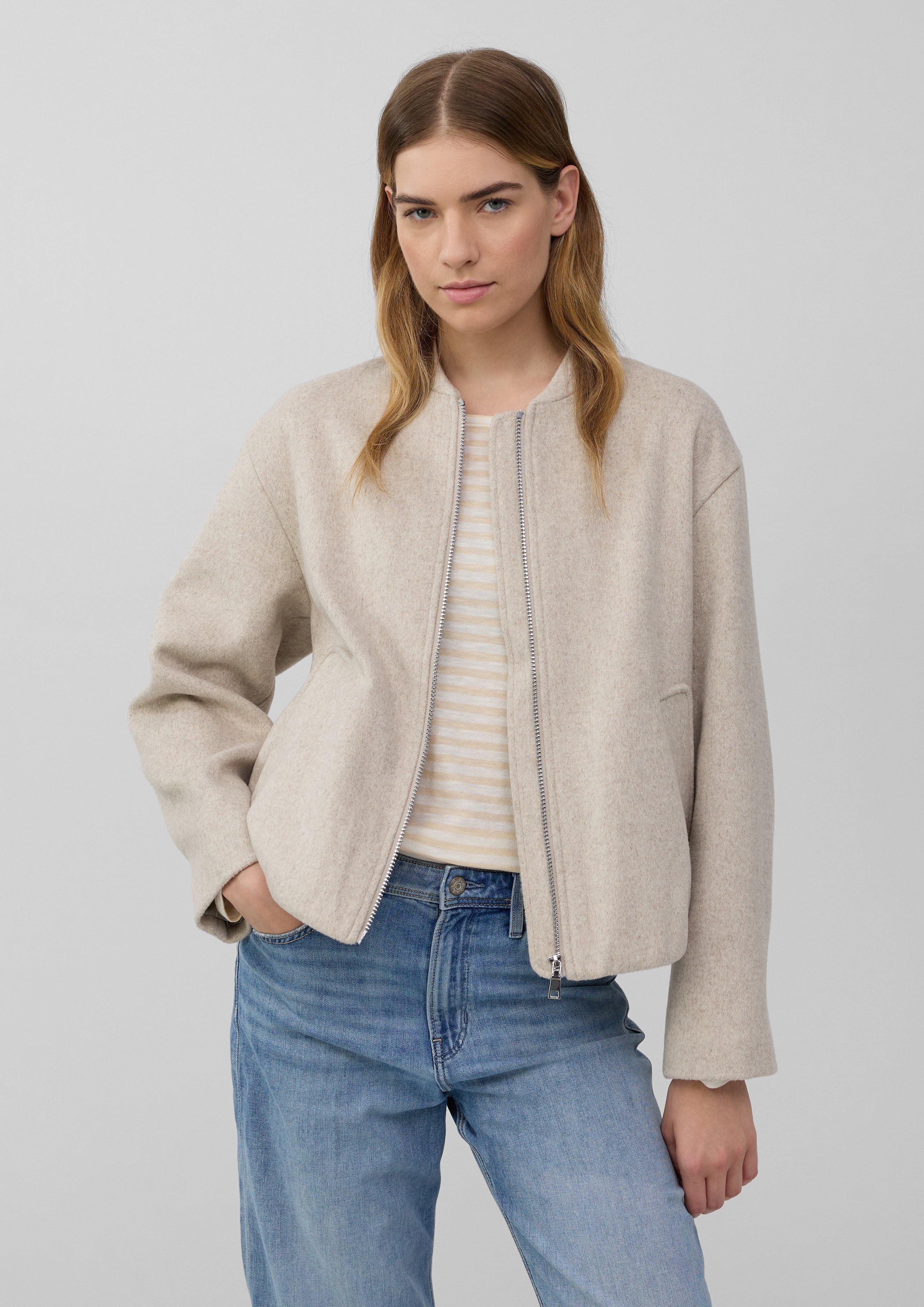 s.Oliver Funktionsjacke Wollmix-Blouson mit gerafftem Saum günstig online kaufen