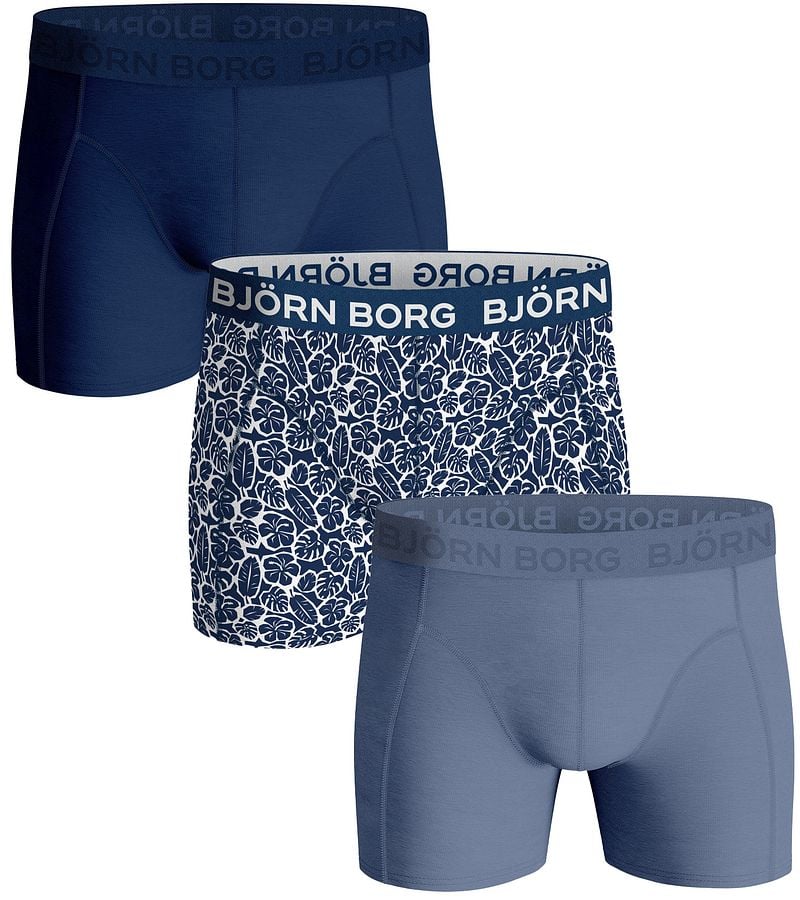 Bjorn Borg Boxers Cotton Stretch 3-Pack Blau  - Größe XL günstig online kaufen