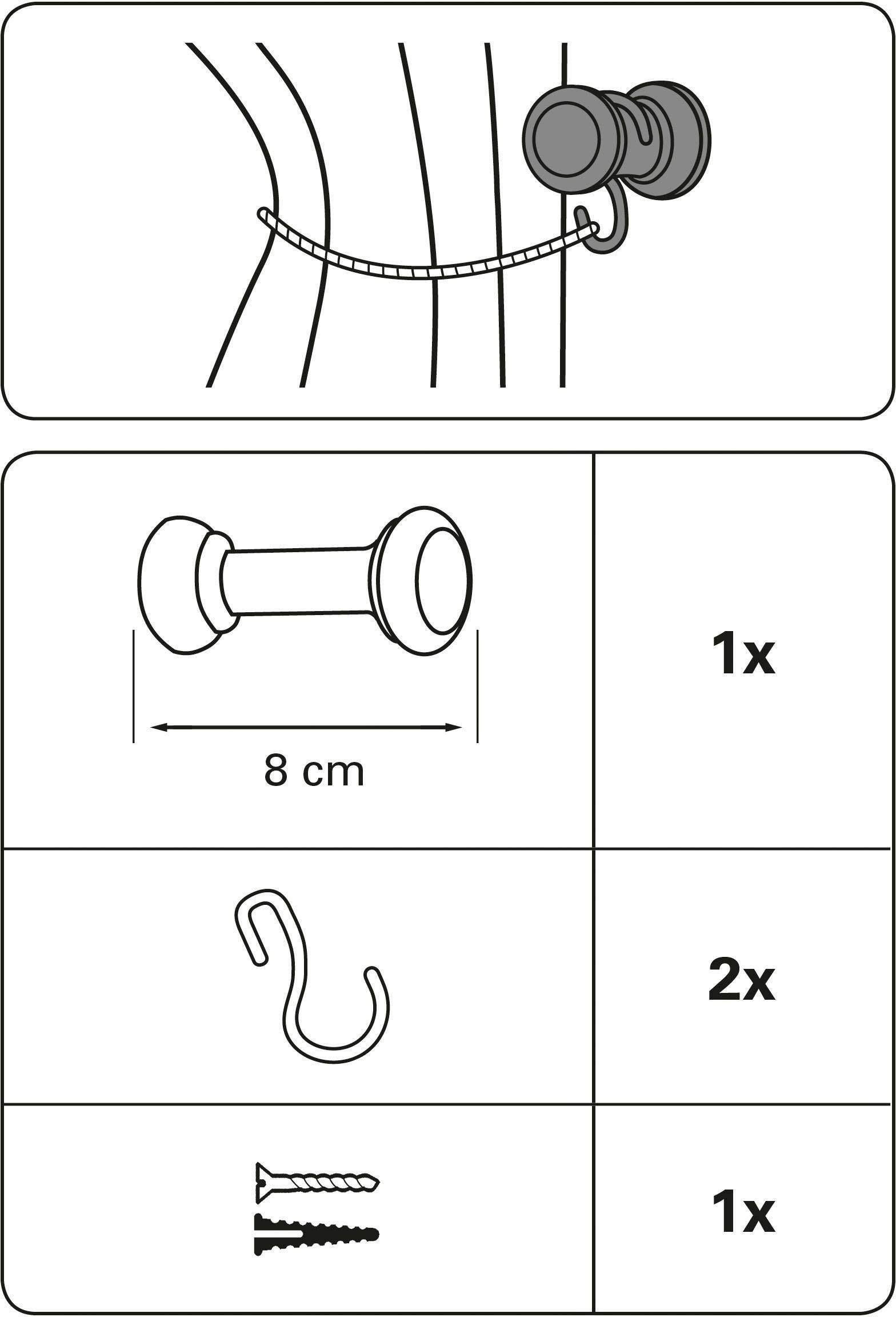 GARDINIA Schalhalter mit Haken, Kunststoff, Gardinen, günstig online kaufen