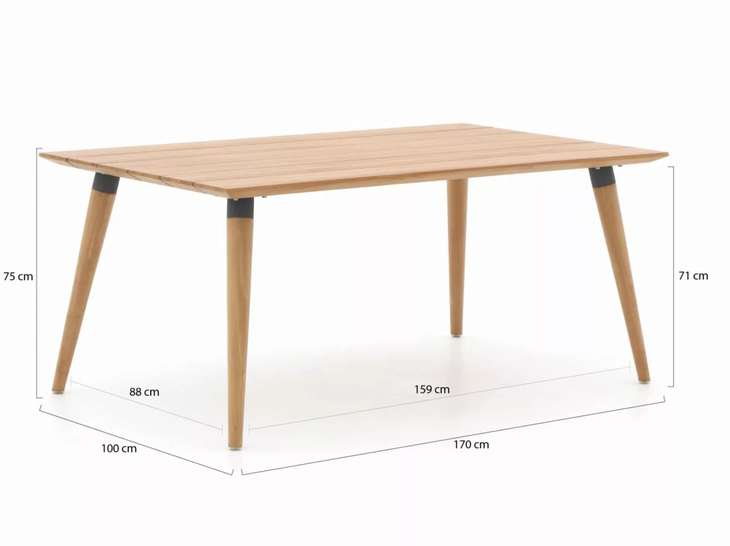 Sophie Studio hochwertiger Gartentisch Weiß 170x100 cm günstig online kaufen