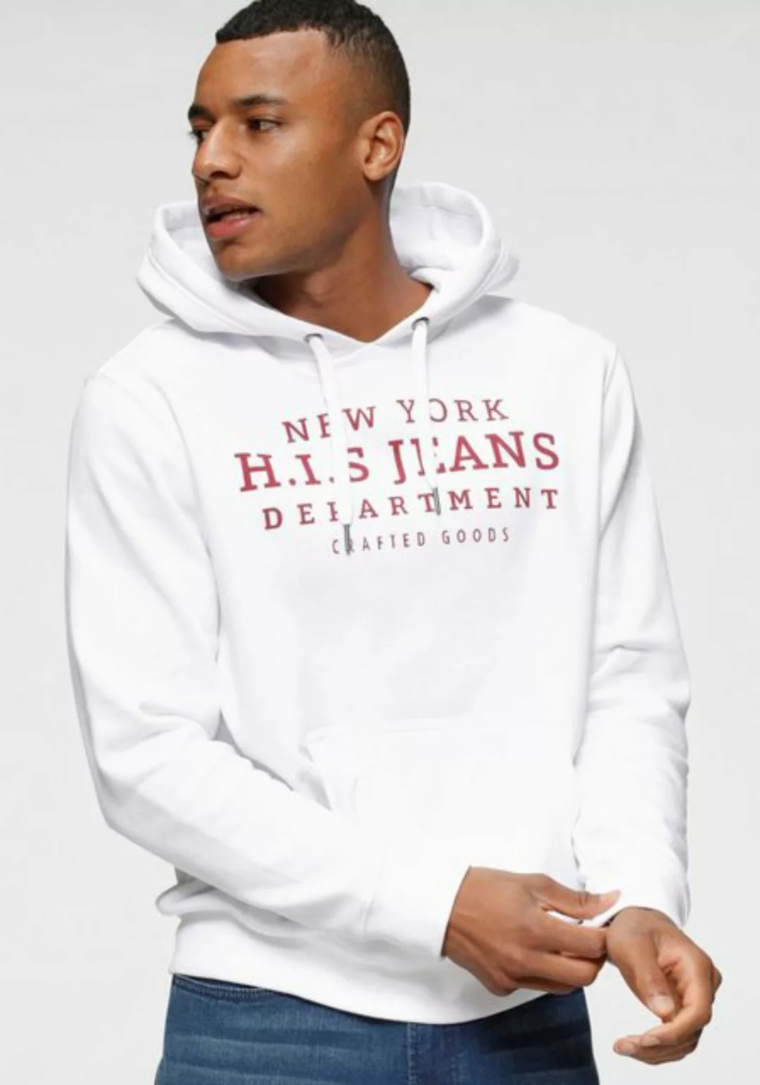 H.I.S Kapuzensweatshirt, mit Print und Badge, Kapuze, für sportliche Outfit günstig online kaufen