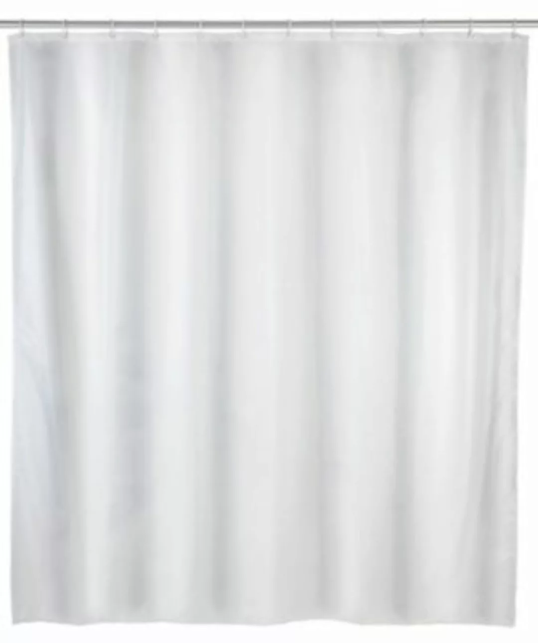 WENKO Duschvorhang Uni Weiß, Textil (Polyester), 240 x 180 cm, waschbar wei günstig online kaufen