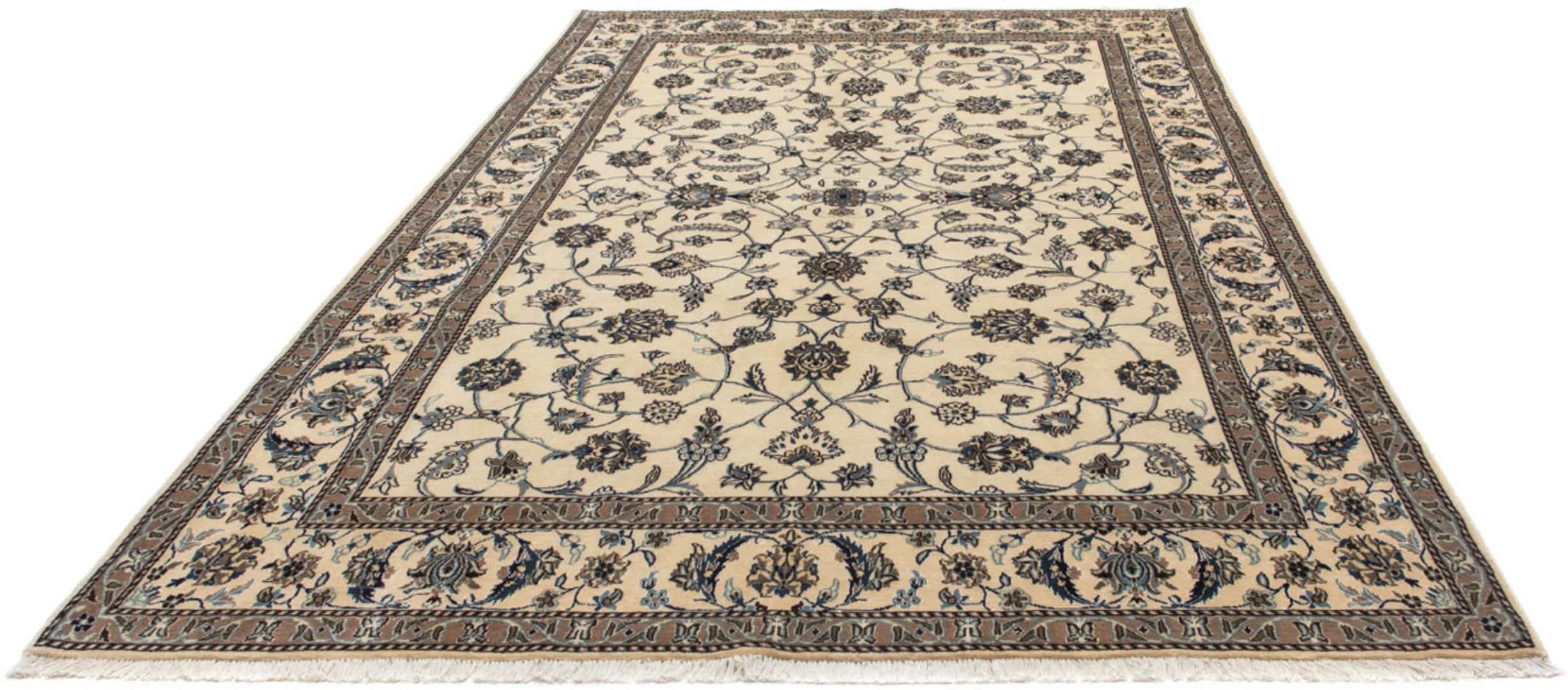 morgenland Wollteppich »Nain 9la Blumenmuster Beige 295 x 200 cm«, rechteck günstig online kaufen