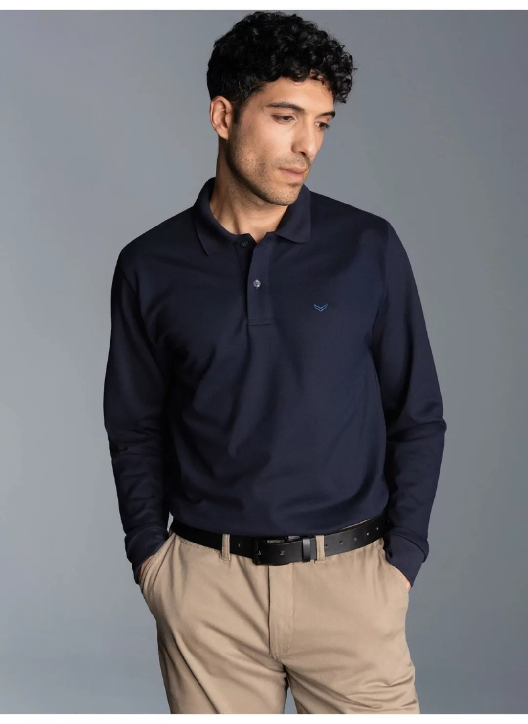 Trigema Poloshirt "TRIGEMA Langarm Poloshirt mit Armbündchen" günstig online kaufen