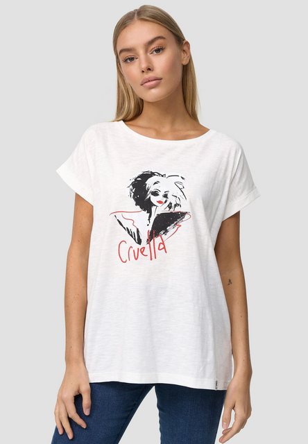 Recovered T-Shirt Cruella Devil Art Ecru GOTS zertifizierte Bio-Baumwolle günstig online kaufen