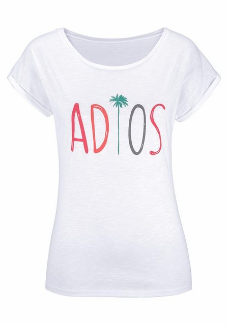 Beachtime T-Shirt mit Frontdruck "Adios" aus weicher Baumwoll-Qualität günstig online kaufen