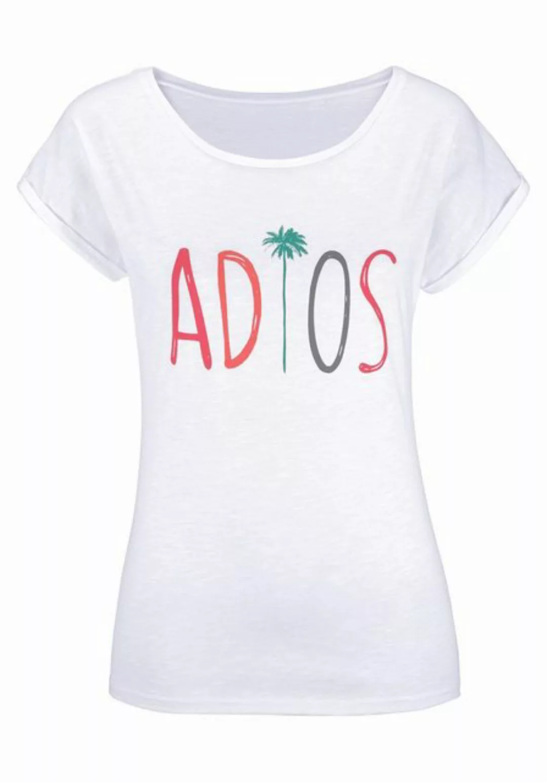 Beachtime T-Shirt mit Frontdruck "Adios" aus weicher Baumwoll-Qualität günstig online kaufen