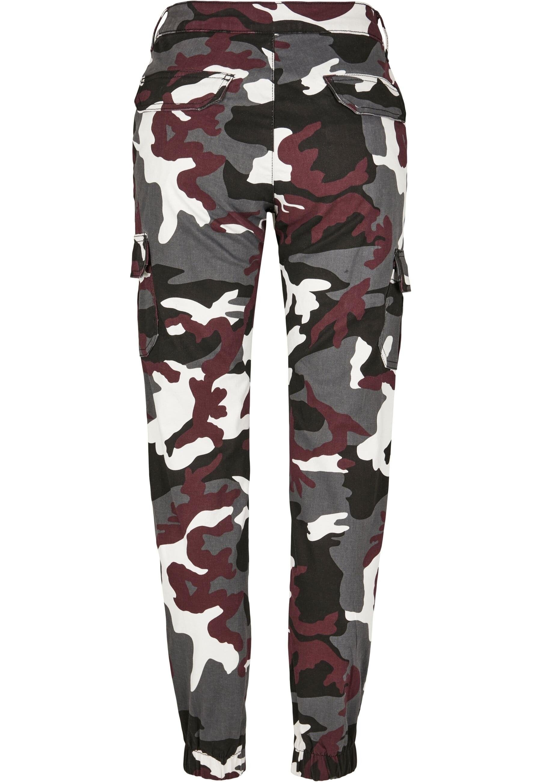 URBAN CLASSICS Cargohose "Urban Classics Damen Ladies High Waist Camo Cargo günstig online kaufen
