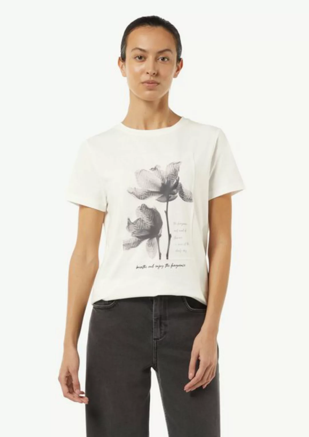 Comma Kurzarmshirt T-Shirt mit Artwork Artwork günstig online kaufen