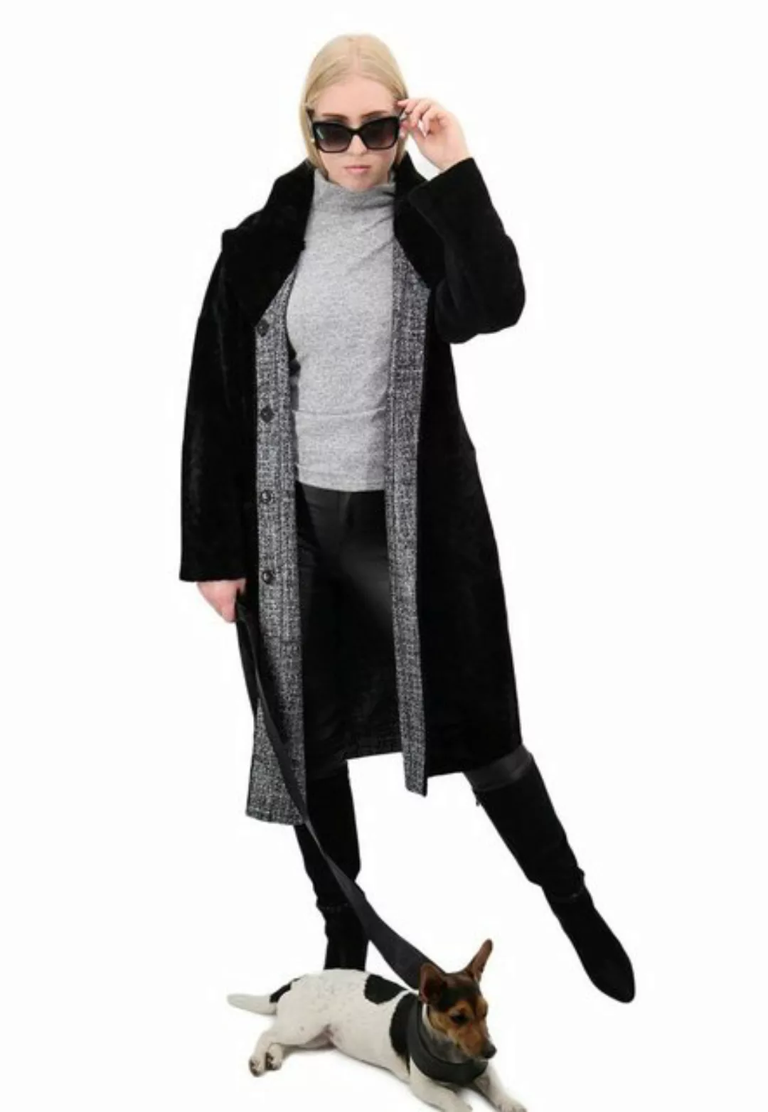 Hollert Winterjacke Lammfellmantel Shearling zum Wenden VO-02 günstig online kaufen