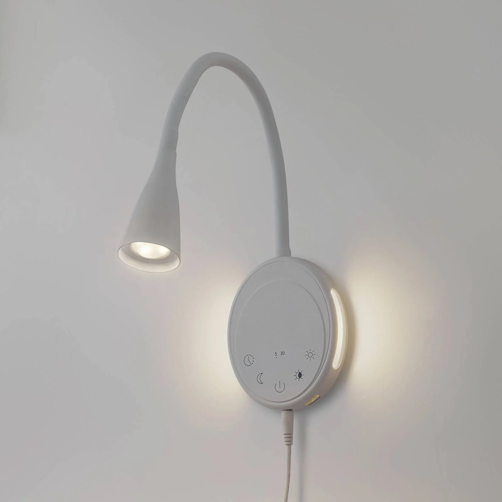 Lindby LED-Leseleuchte Zayna, weiß, CCT, USB, dimmbar, Timer günstig online kaufen