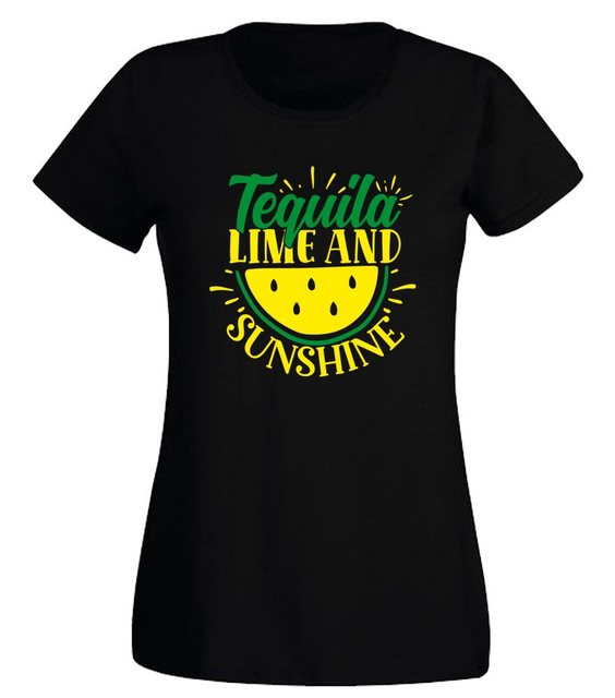 G-graphics T-Shirt Damen T-Shirt - Tequilla lime and sunshine Slim-fit, mit günstig online kaufen