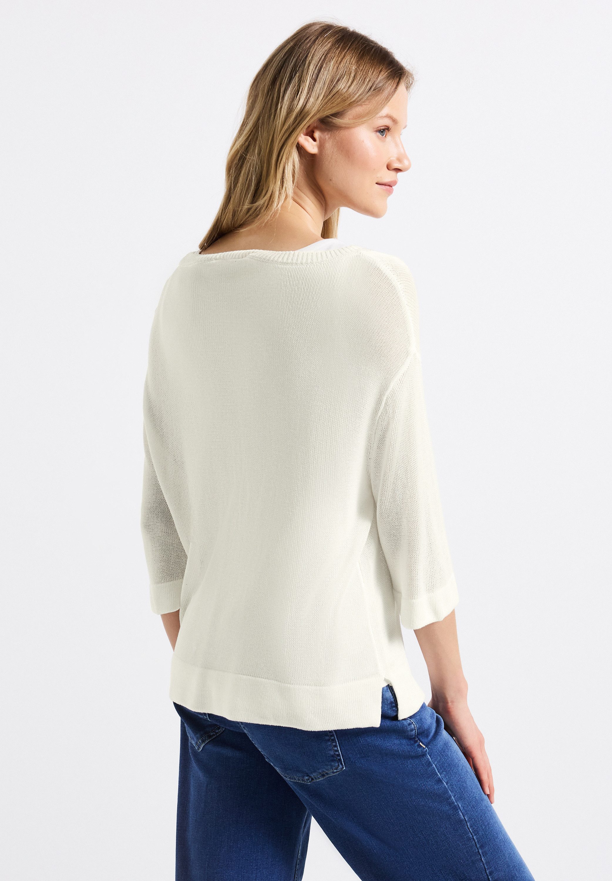 STREET ONE Strickpullover mit 3/4 Ärmeln günstig online kaufen