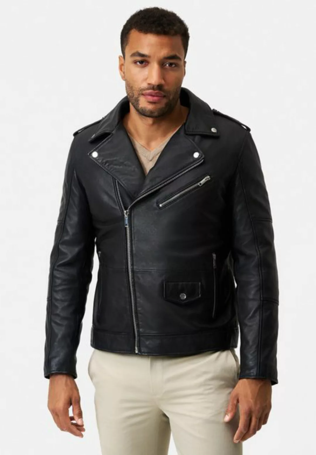 RICANO Lederjacke Pietro Ikonischer Biker-Look im Perfecto-Stil günstig online kaufen