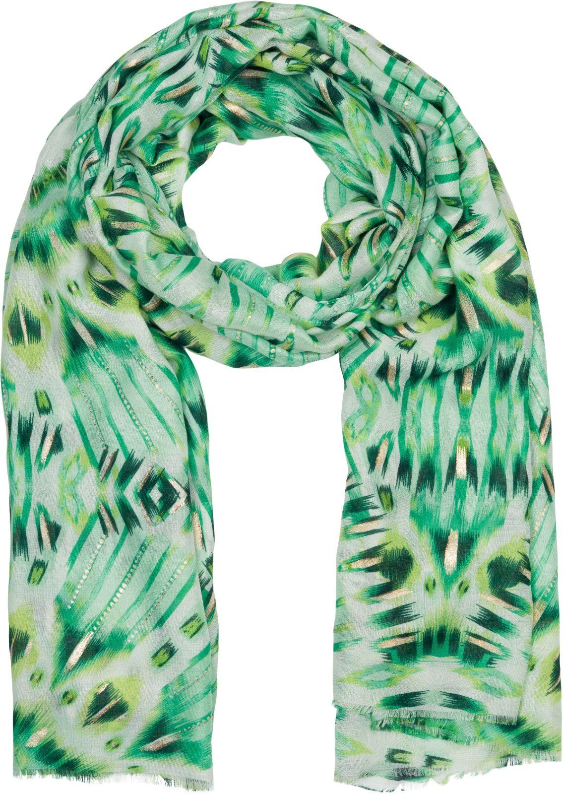 styleBREAKER Modeschal Schal Batik Muster Metallic günstig online kaufen