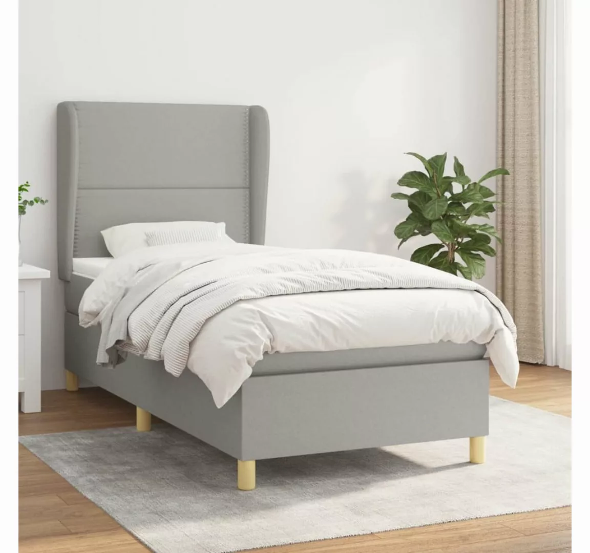 vidaXL Boxspringbett Bett Boxspringbett mit Matratze & Topper Stoff verschi günstig online kaufen