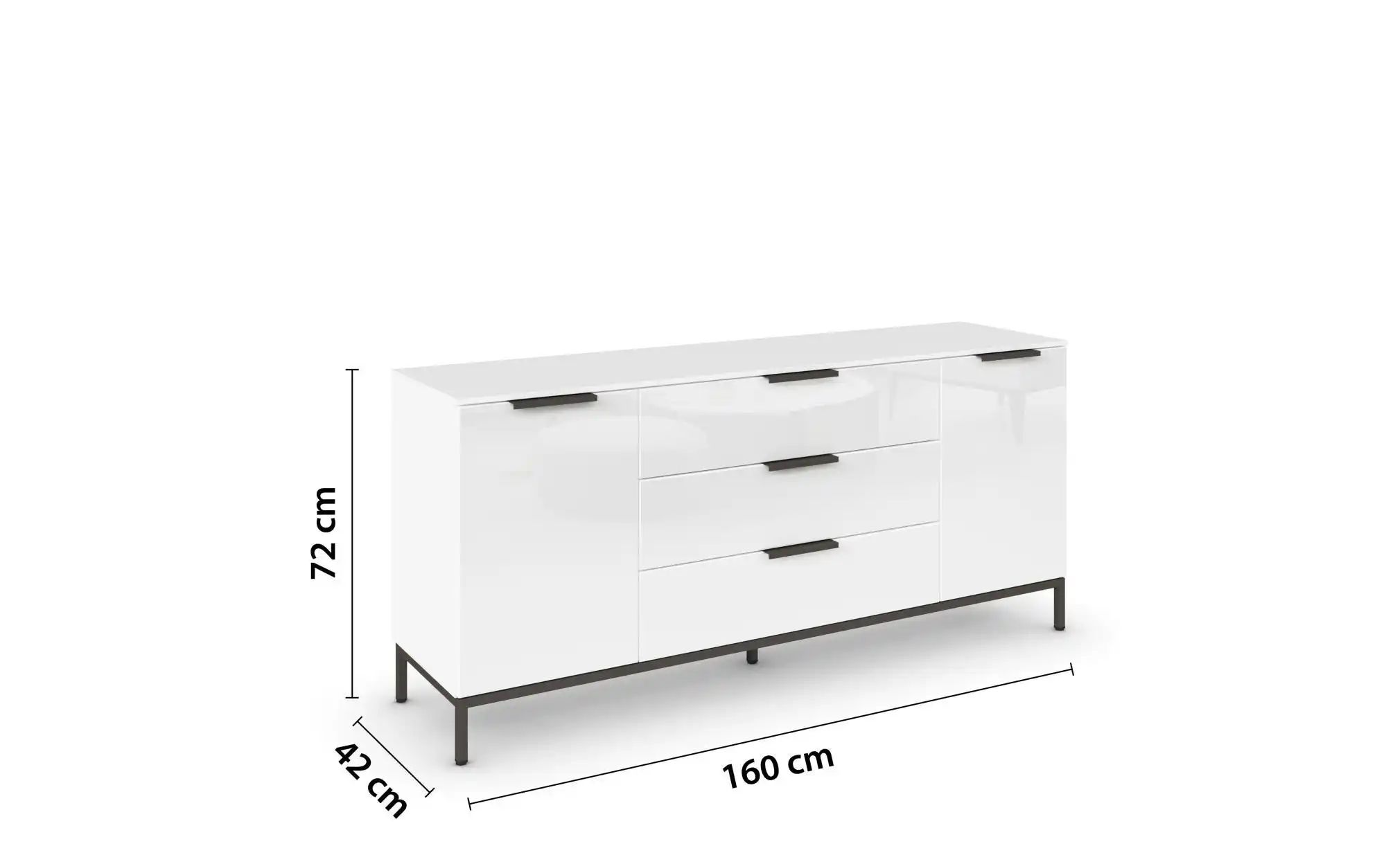 Sideboard ¦ weiß ¦ Maße (cm): B: 160 H: 72 Kommoden & Sideboards > Sideboar günstig online kaufen