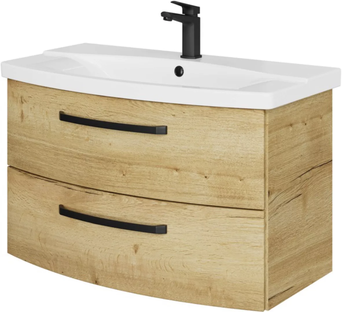 Saphir Waschtisch "Serie 4010 Keramik-Waschtisch mit Unterschrank, 84 cm br günstig online kaufen