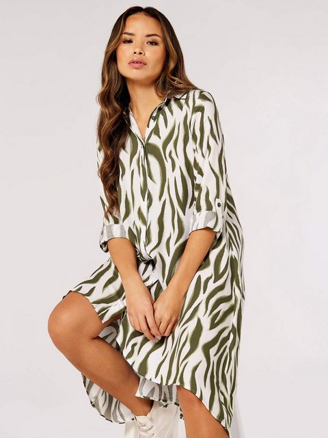 Apricot Minikleid Zebra Oversized Shirt Dress, (1-tlg) mit Krempelarmen günstig online kaufen