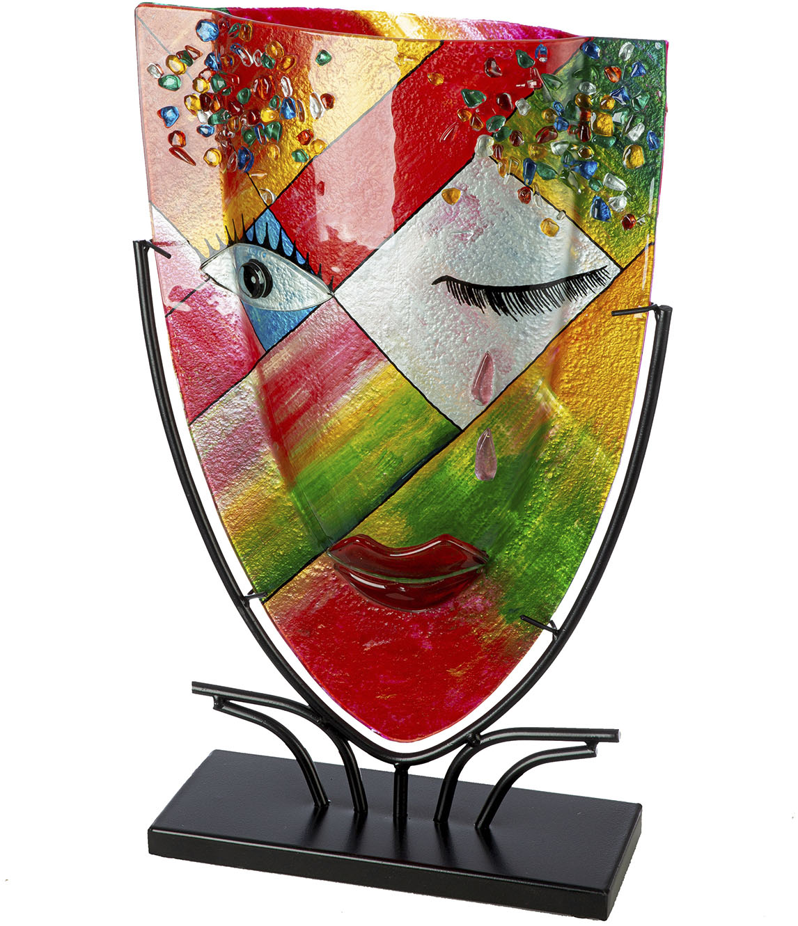 Casablanca by Gilde Tischvase "Gesichtsvase oval Dreaming orange H. 49 cm", günstig online kaufen