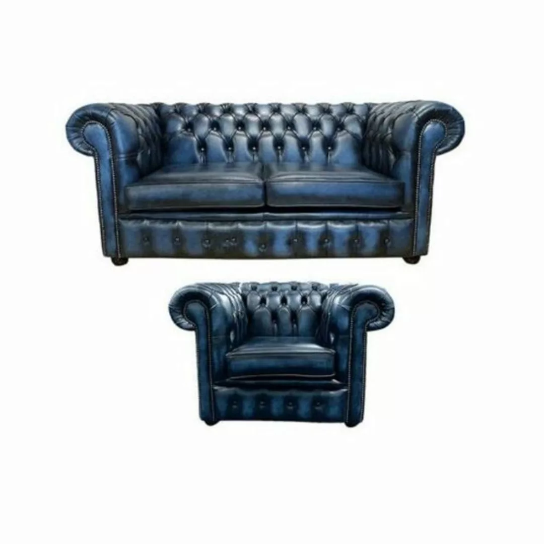 JVmoebel Chesterfield-Sofa, Chesterfield Sofa Couch Polster Leder Textil So günstig online kaufen