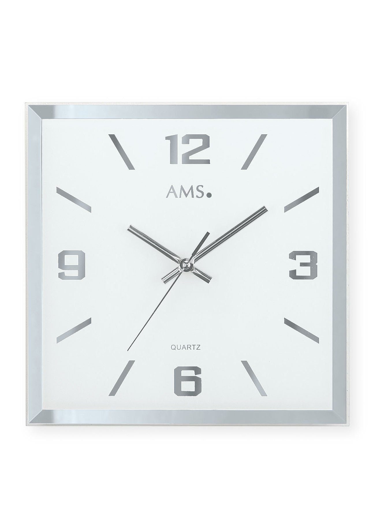 AMS Wanduhr W9324 (Quarzuhr,Glas,Wohnzimmer,Esszimmer,Küche,Arbeitszimmer,B günstig online kaufen