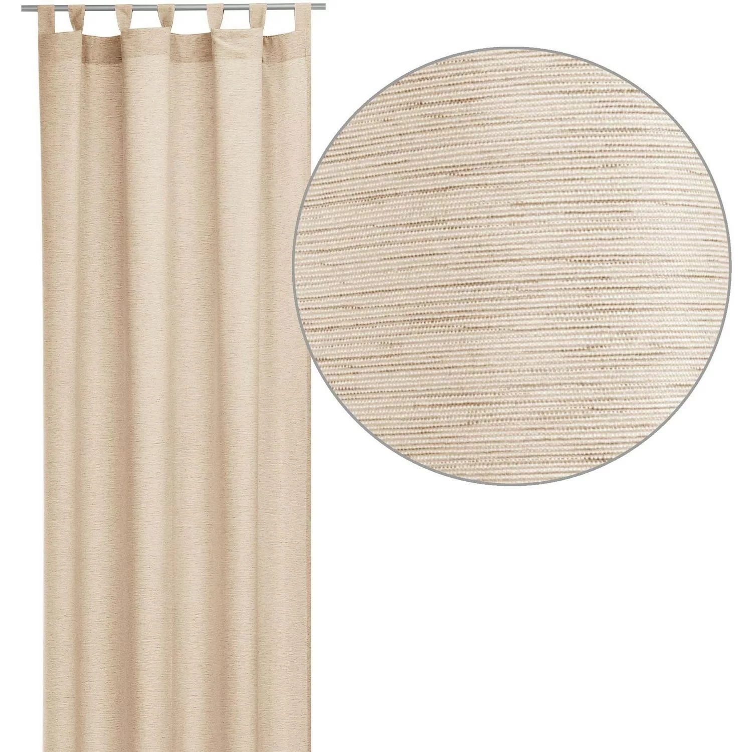 Bestlivings Dekoschal Joy 140 cm x 245 cm Schlaufen Beige günstig online kaufen