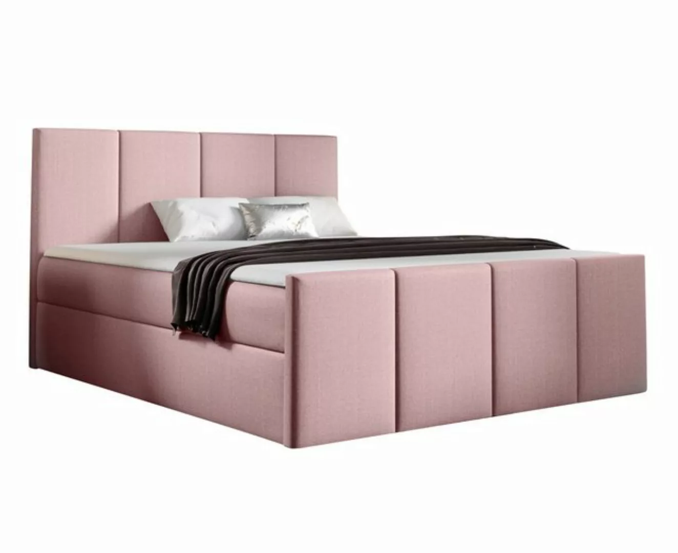 Furnix Boxspringbett LARSH 120-200x200 Doppelbett mit Topper & Bettkasten L günstig online kaufen