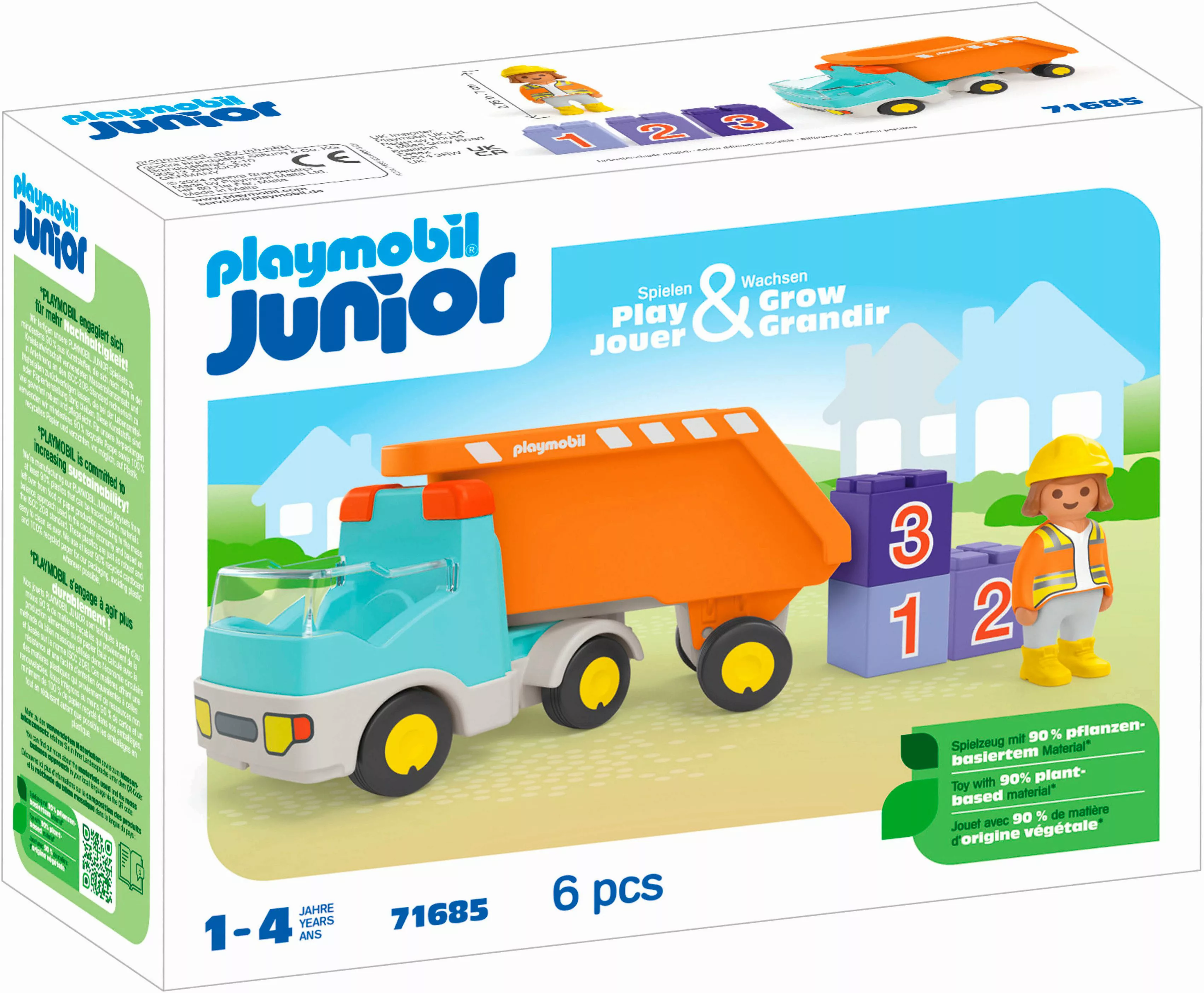 Playmobil® Kipplaster (71685), JUNIOR Konstruktions-Spielset, (6 günstig online kaufen