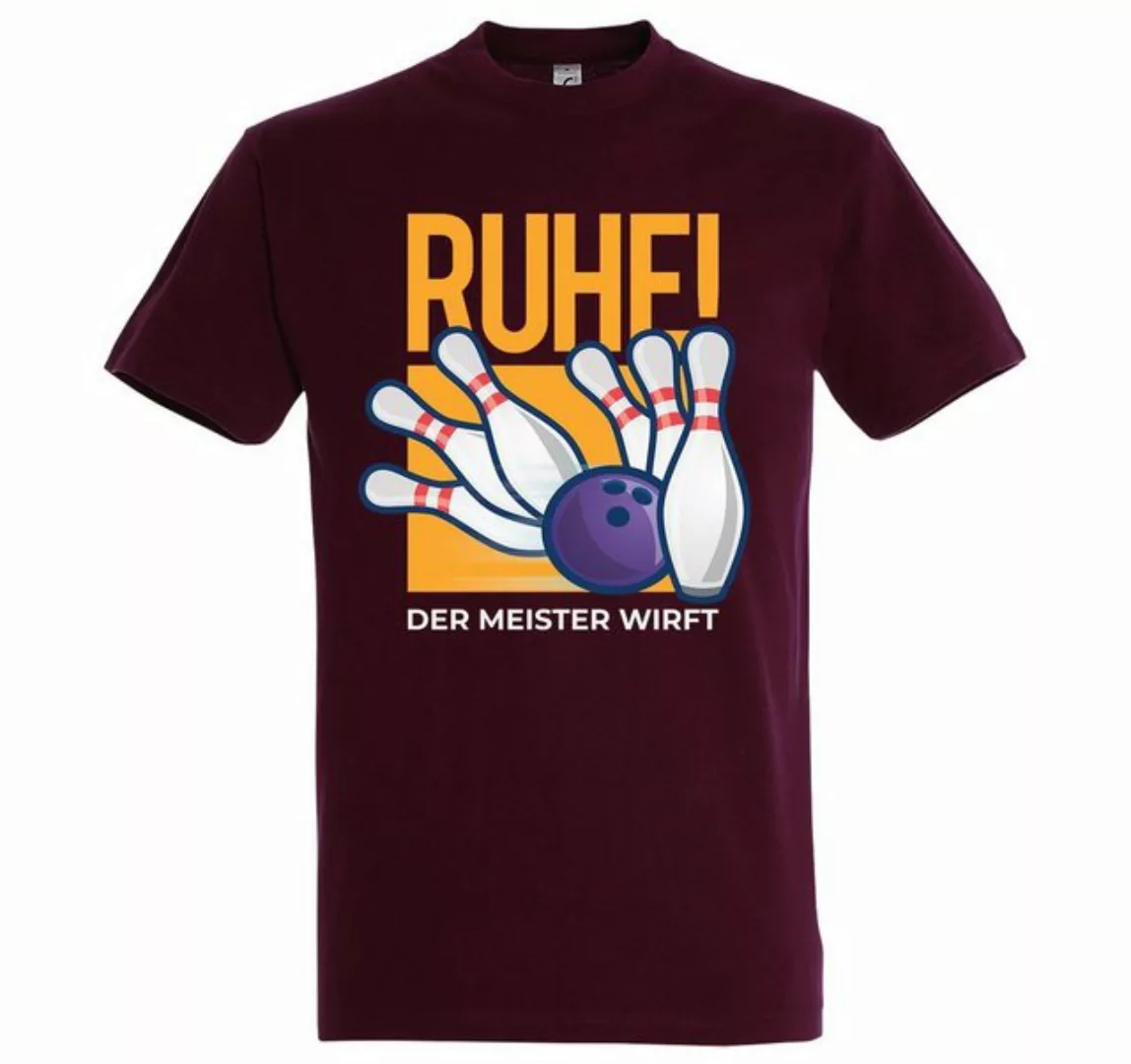 Youth Designz T-Shirt "Ruhe, Der Meister Wirft" Bowling Herren Shirt mit lu günstig online kaufen