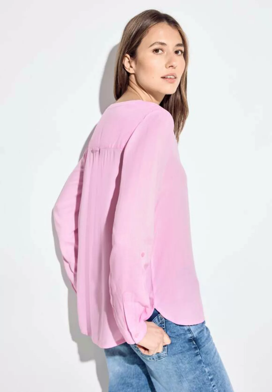Bluse in Unifarbe günstig online kaufen