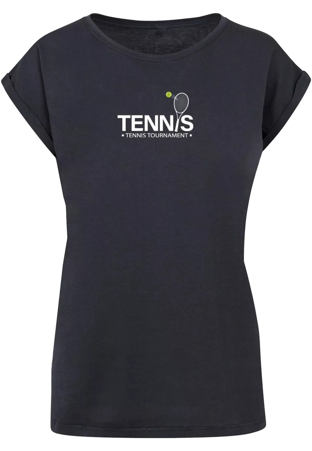 Merchcode T-Shirt "Merchcode Damen Ladies Tennis Racket Extended Shoulder T günstig online kaufen