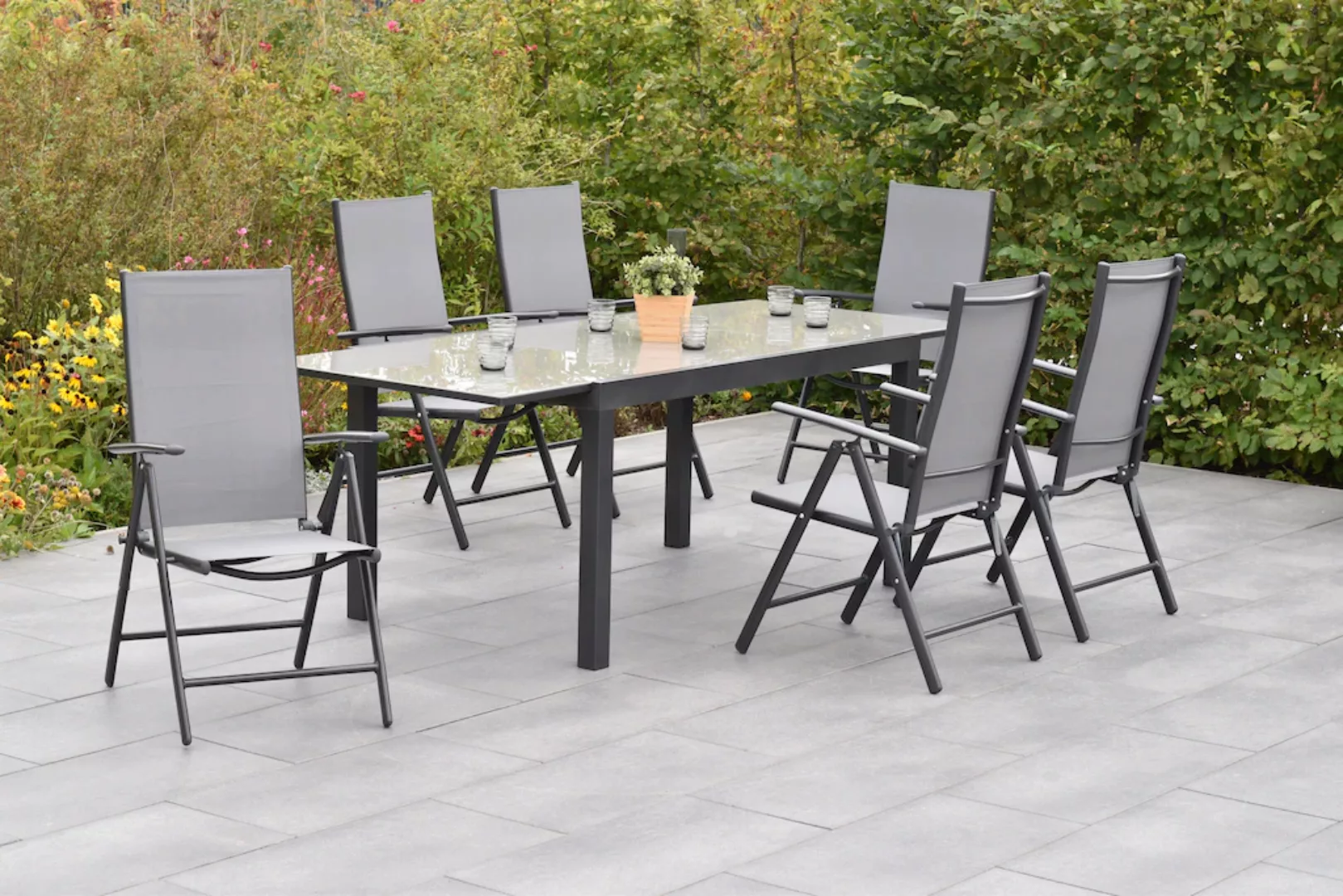 MERXX Garten-Essgruppe ""Amalfi"", (Set, 7 tlg., 5-fach verstellbare Rücken günstig online kaufen