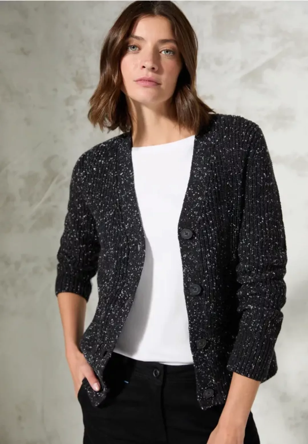 Cardigan mit V-Ausschnitt günstig online kaufen