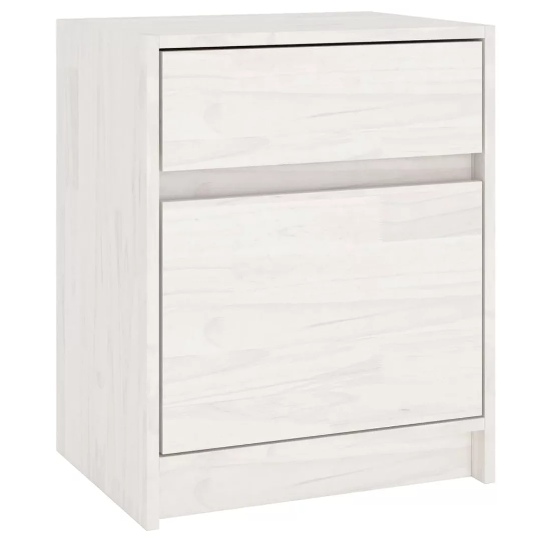 Nachttisch Weiß 40x31x50 Cm Massivholz Kiefer günstig online kaufen