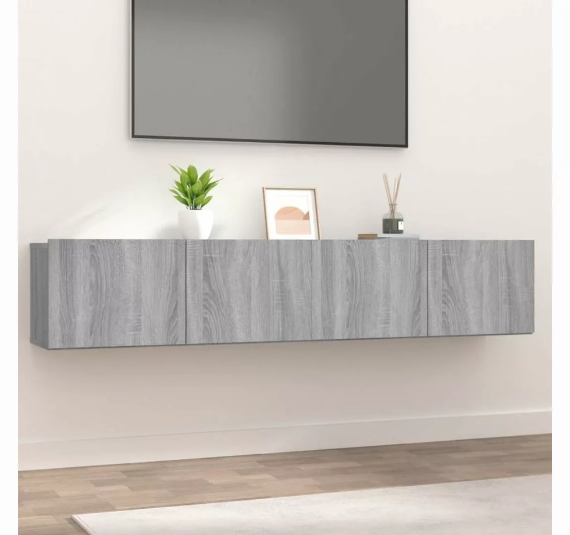 furnicato TV-Schrank TV-Schränke 2 Stk. Grau Sonoma 80x30x30 cm Holzwerksto günstig online kaufen