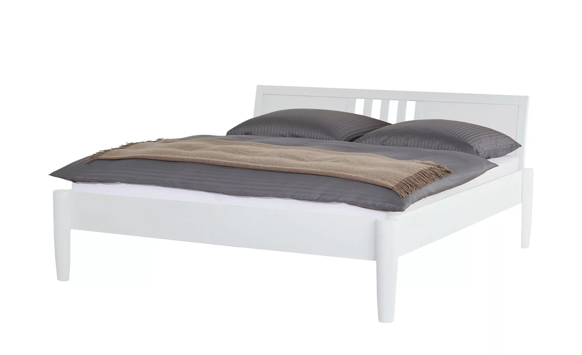 Massivholz-Bettgestell - weiß - 196 cm - 93 cm - Betten > Bettgestelle - Mö günstig online kaufen