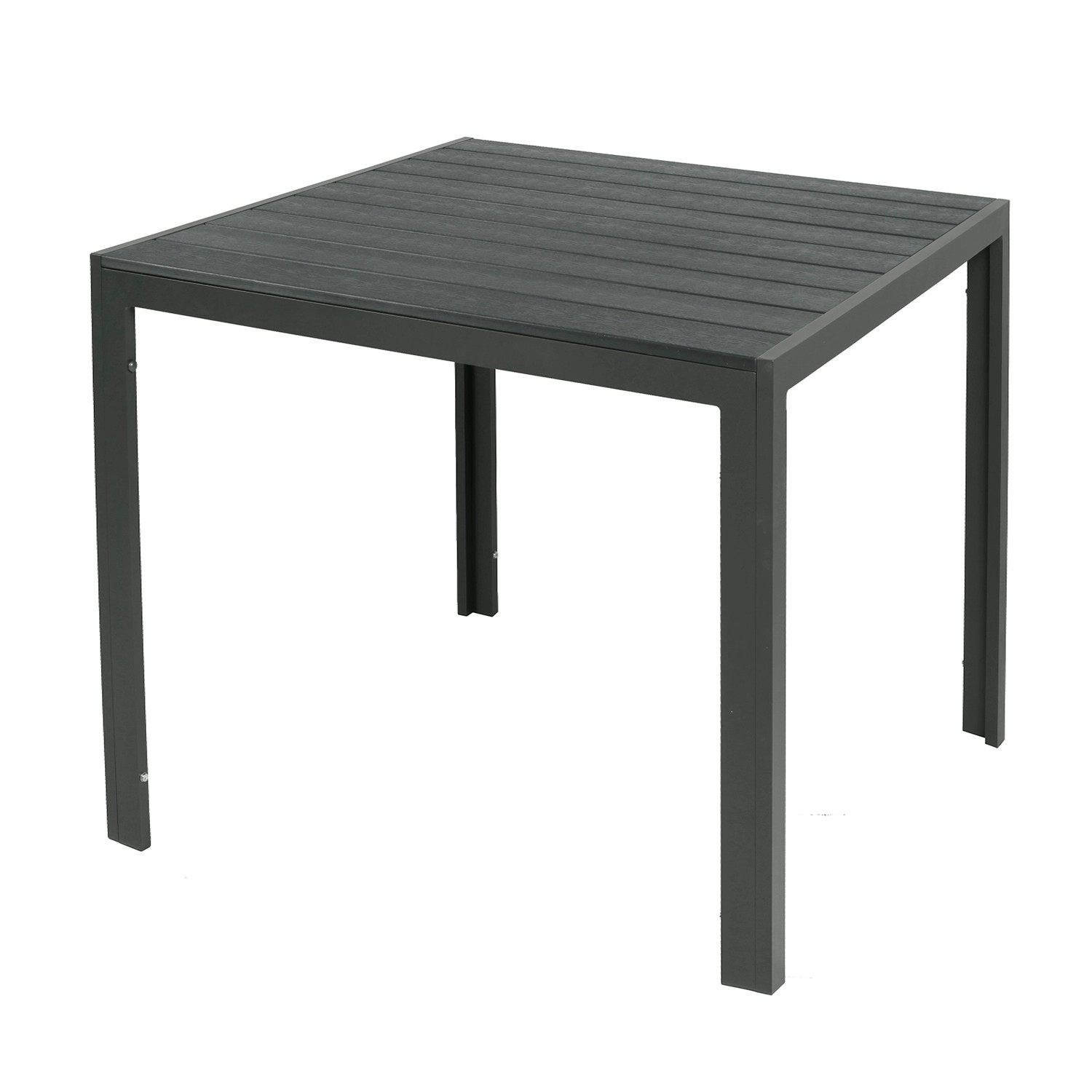 Mojawo Aluminium Gartentisch ANTHRAZIT Esstisch Gartenmöbel Tisch Holzimita günstig online kaufen