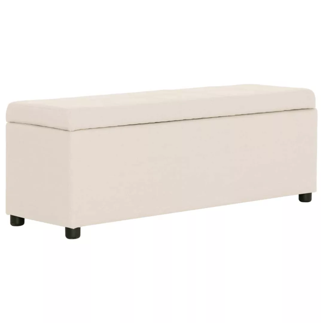 Bank Mit Staufach 116 Cm Creme Polyester günstig online kaufen