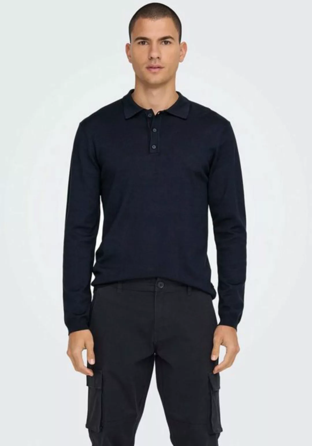 ONLY & SONS Polokragenpullover "ONSWYLER LIFE REG 14 LS POLO KNIT NOOS" günstig online kaufen