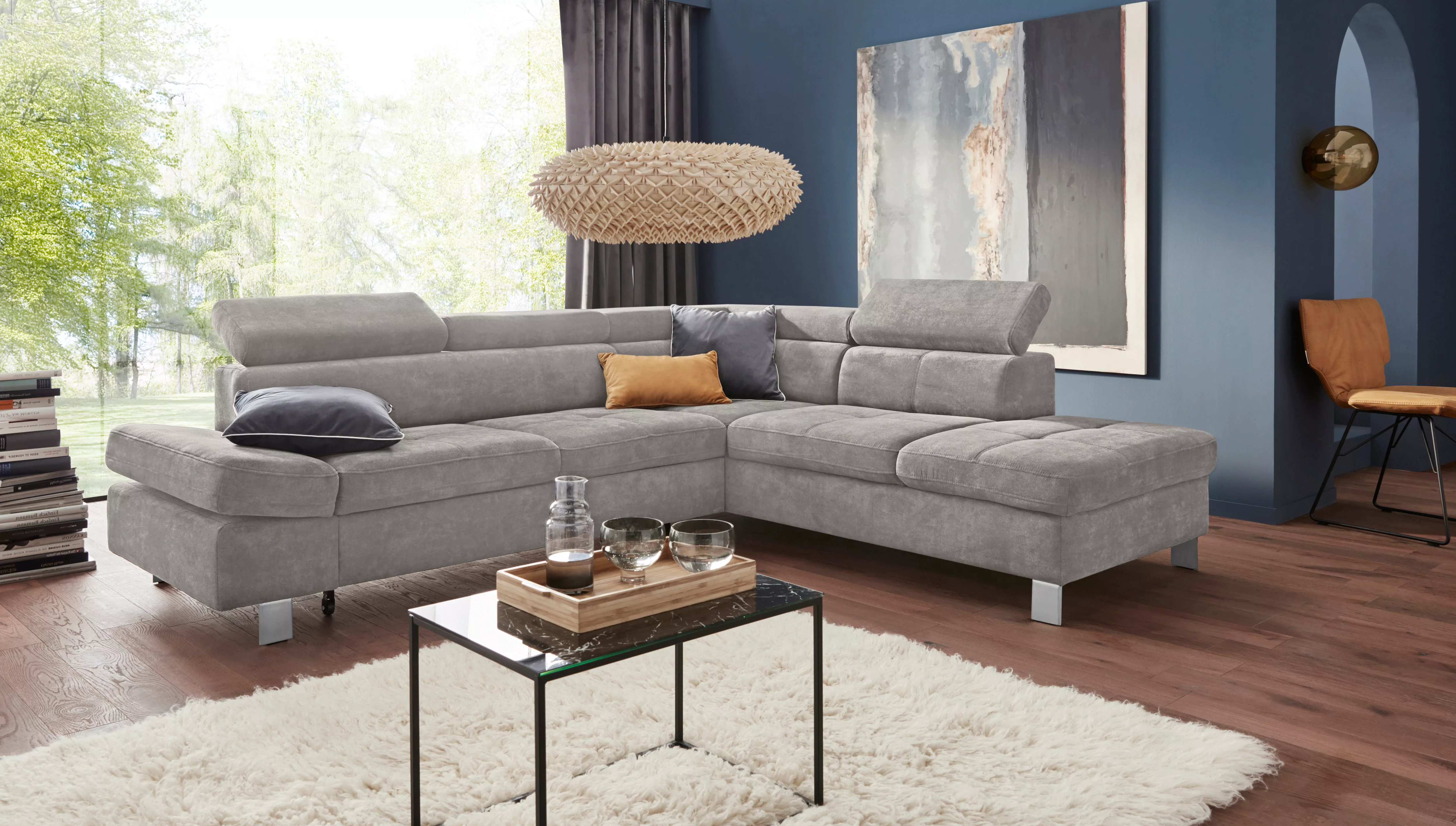 exxpo - sofa fashion Ecksofa "Fiji, L-Form", mit Kopf- bzw. Rückenverstellu günstig online kaufen