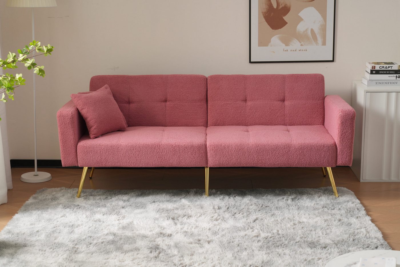 OKWISH Schlafsofa mit Bettfunktion, Bettsofa,Klappsofa,Gästebett, verstellb günstig online kaufen