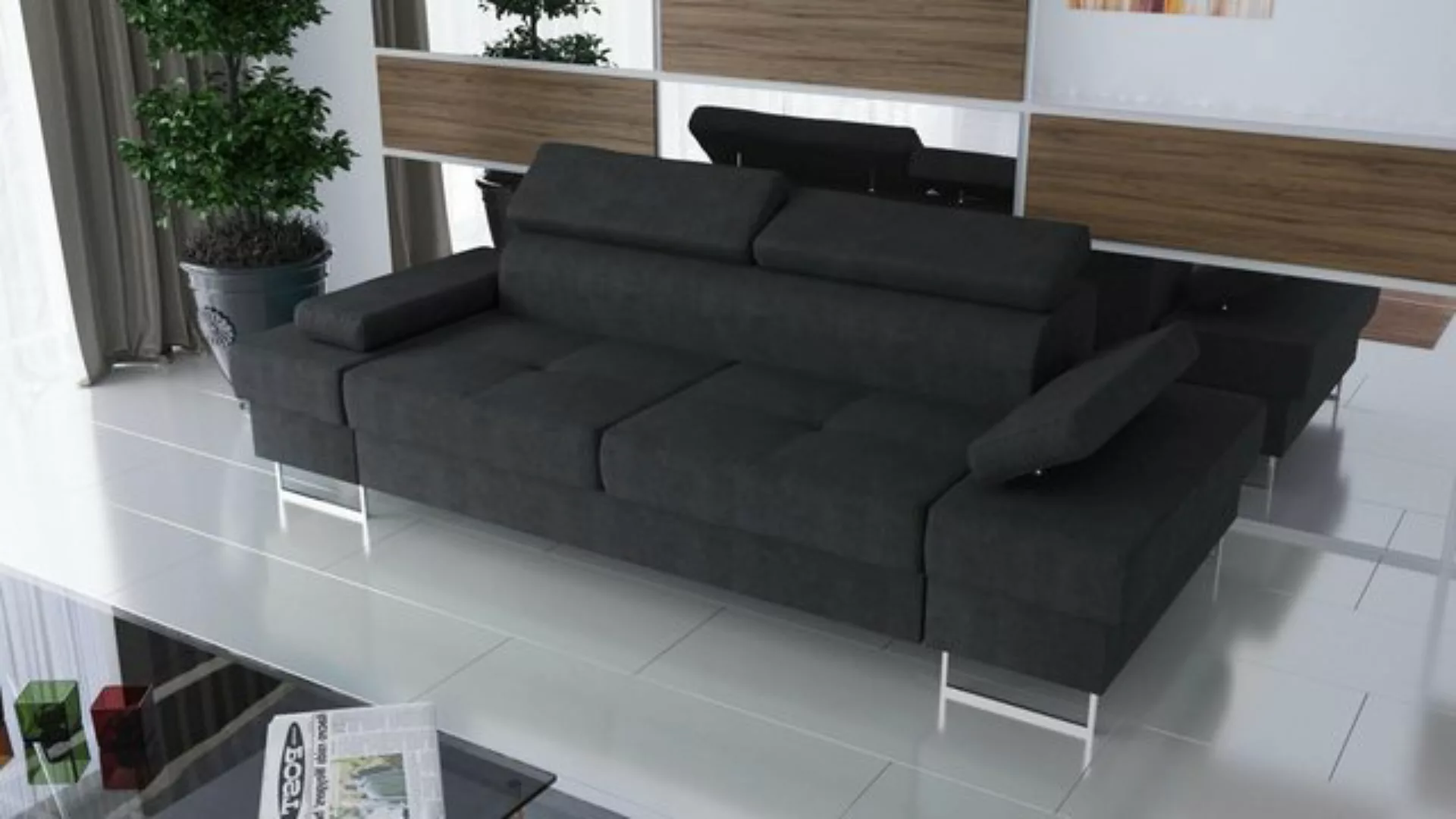 Xlmoebel Sofa Neues Sofa mit 3 Sitzen und Multifunktionsmöglichkeiten, Pols günstig online kaufen