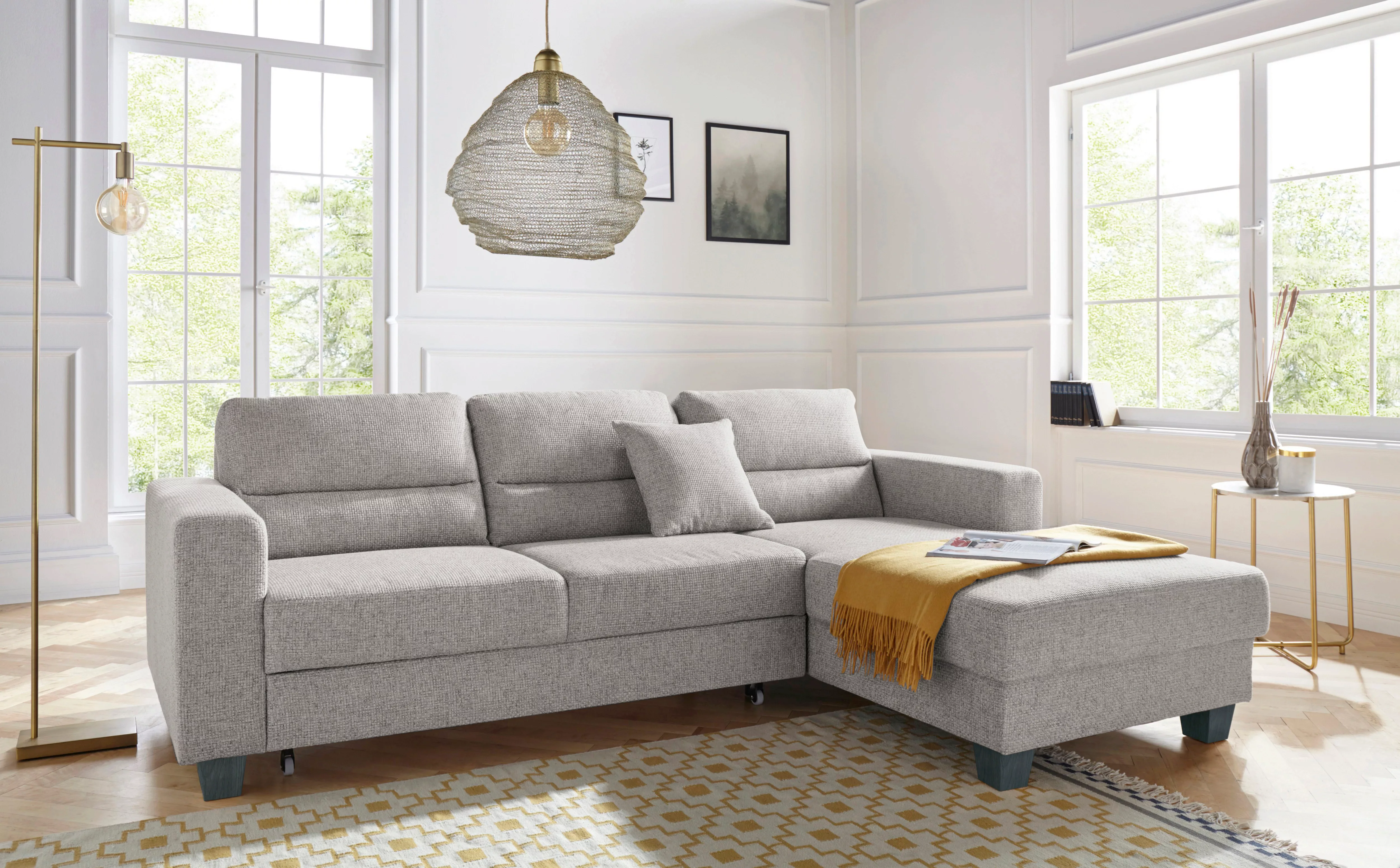 TRENDMANUFAKTUR Ecksofa "Chamber, zeitlos und modern, hoher Sitzkomfort, L- günstig online kaufen