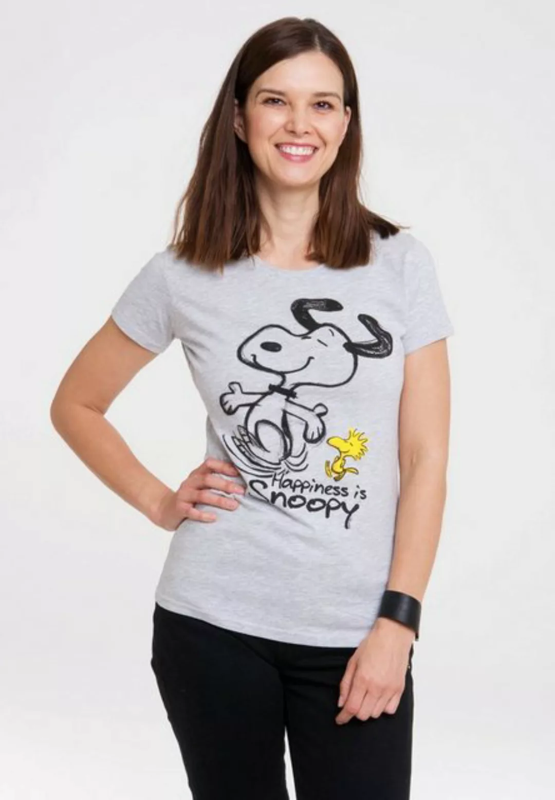 LOGOSHIRT T-Shirt "Snoopy & Woodstock Happiness", Print günstig online kaufen