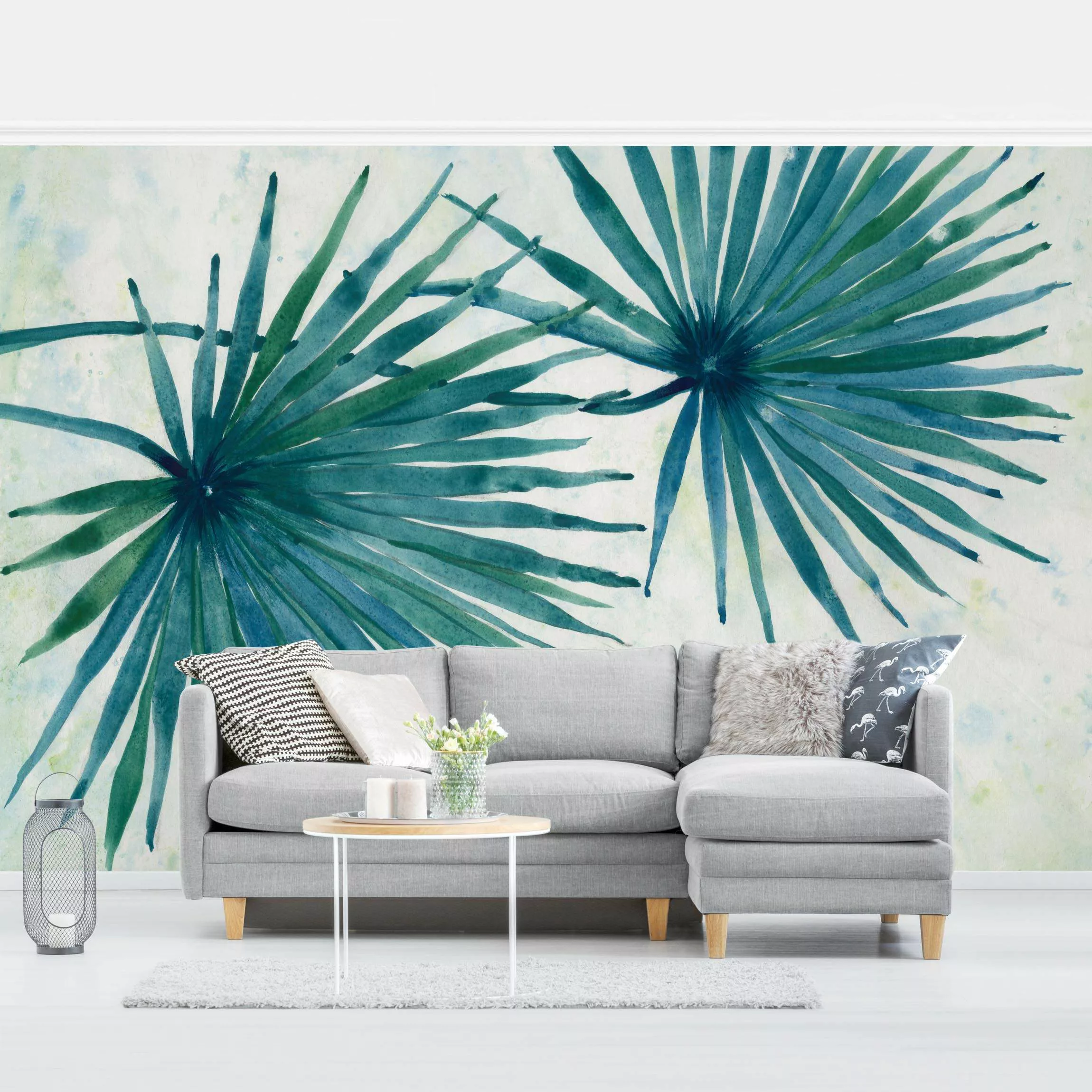 Fototapete Tropische Palmenblätter Close-Up günstig online kaufen