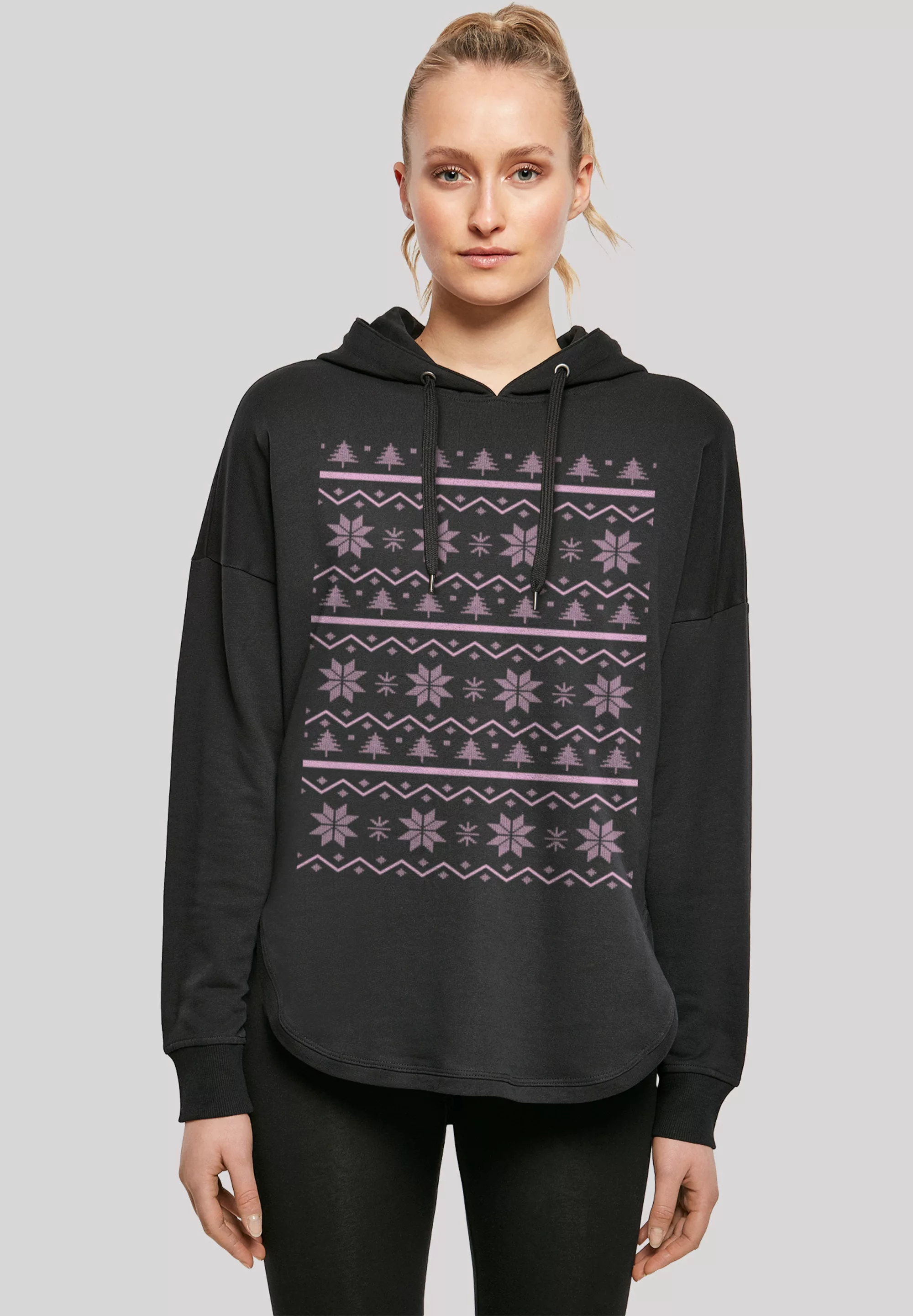 F4NT4STIC Kapuzenpullover "Scandinavian Rosa Muster Weihnachten", Print günstig online kaufen