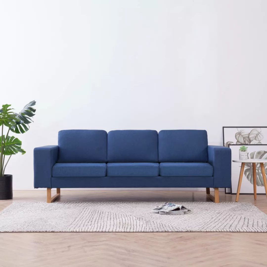 3-sitzer-sofa Stoff Blau günstig online kaufen